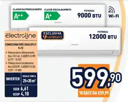 Unieuro Electroline condizionatore dualsplit 9+12 offerta