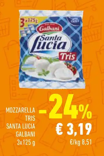 Conad Superstore Mozzarella tris santa lucia GALBANI offerta