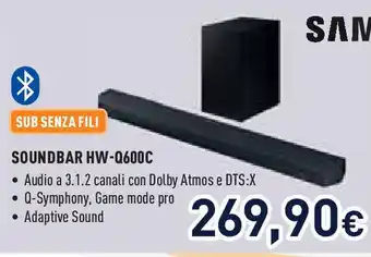 Unieuro Samsung SOUNDBAR HW-Q600C offerta