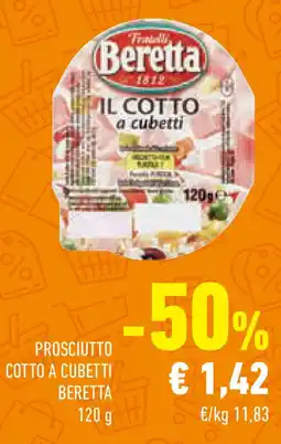 Conad Superstore Prosciutto cotto a cubetti BERETTA offerta