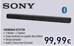 Unieuro SONY Soundbar HTSF150 offerta