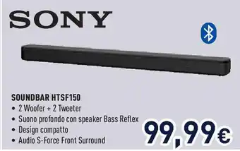 Unieuro SONY Soundbar HTSF150 offerta