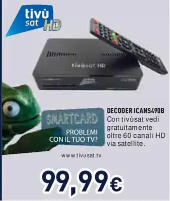 Unieuro tivù HD DECODER ICANS490B offerta