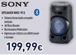 Unieuro SONY Speaker MHC-V13 offerta