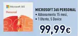 Unieuro Microsoft 365 personal offerta