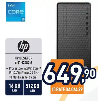 Unieuro hp HP DESKTOP m01-f2087nl offerta