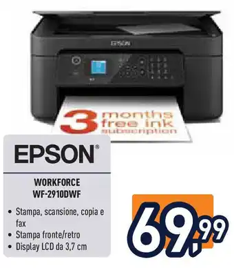 Unieuro EPSON WORKFORCE WF-2910DWF offerta