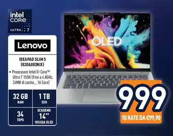 Unieuro Lenovo IDEAPAD SLIM 5 (83DA003NIX) offerta