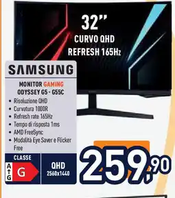 Unieuro SAMSUNG MONITOR GAMING ODYSSEY G5-G55C offerta