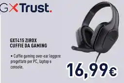 Unieuro GXTrust. gxt415 zirox cuffie da gaming offerta