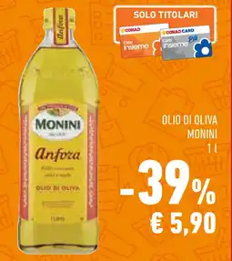 Conad Superstore Olio di oliva MONINI offerta