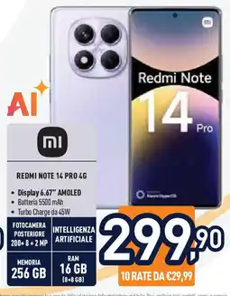 Unieuro REDMI NOTE 14 PRO 4G offerta