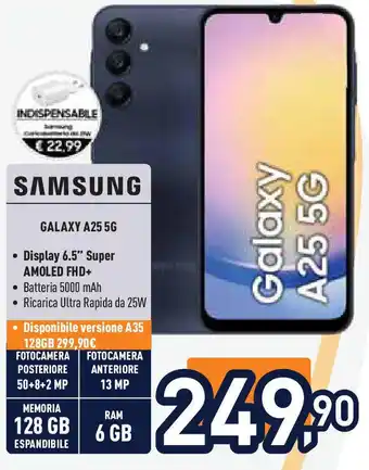 Unieuro SAMSUNG GALAXY A25 5G offerta