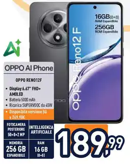 Unieuro OPPO RENO12F offerta