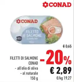 Conad Superstore Filetti di salmone CONAD offerta