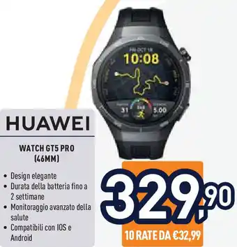 Unieuro HUAWEI WATCH GT5 PRO (46 MM) offerta