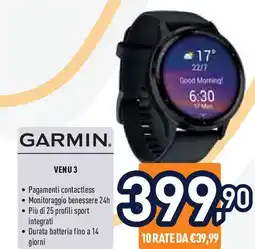 Unieuro GARMIN. VENU 3 offerta