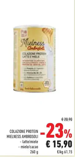 Conad Superstore Colazione protein mielness ambrosoli offerta