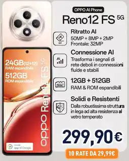 Unieuro Reno12 FS 5G Oppo offerta