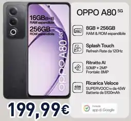 Unieuro Oppo A80 5G offerta