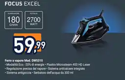 Unieuro FOCUS EXCEL Ferro a vapore Mod. DW5310 offerta