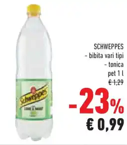 Conad Superstore SCHWEPPES - bibita vari tipi - tonica pet offerta