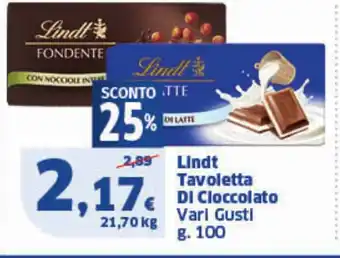 Sigma Lindt Tavoletta DI Cloccolato Vari Gusti offerta