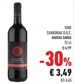 Conad Superstore Vino cannonau d.o.c. AGHERA SARDA offerta