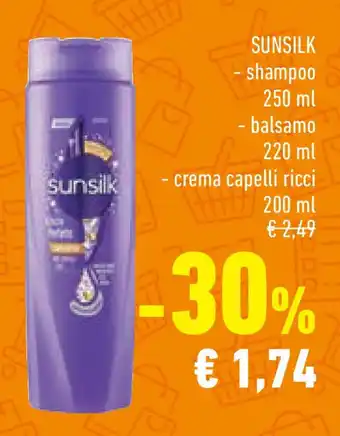 Conad Superstore SUNSILK shampoo - balsamo - crema capelli ricci offerta