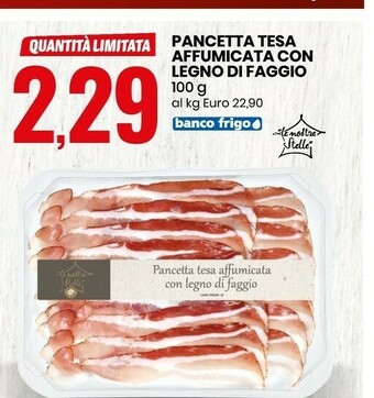 Eurospin Le nostre stelle pancetta tesa affumicata con legno di faggio offerta
