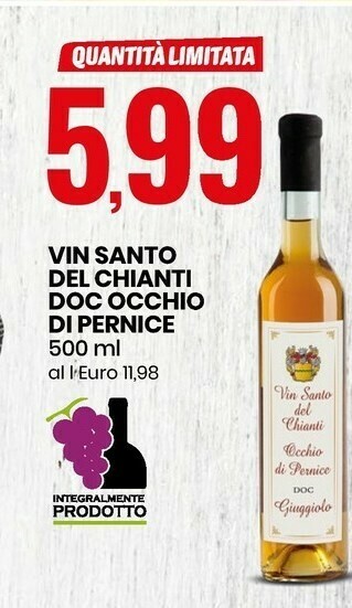 Vin santo del chianti occhio di pernice doc 500 ml
