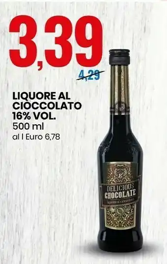 Eurospin Liquore al cioccolato 500 ml offerta