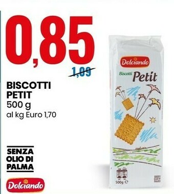 Eurospin Biscotti petit 500 g(ml) offerta