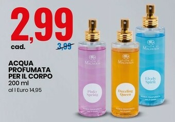 Eurospin Fior di magnolia acqua profumata per il corpo 200 ml offerta