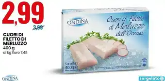 Eurospin Cuori di filetto di merluzzo dell'oceano 400 g(ml) offerta