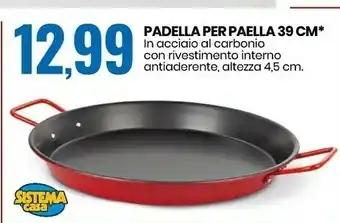 Eurospin Sistema casa padella per paella 39 cm offerta
