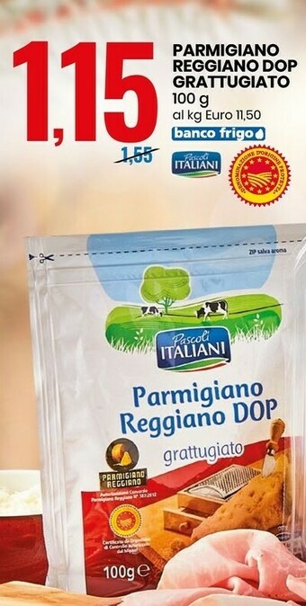 Eurospin Parmigiano reggiano dop grattugiato offerta