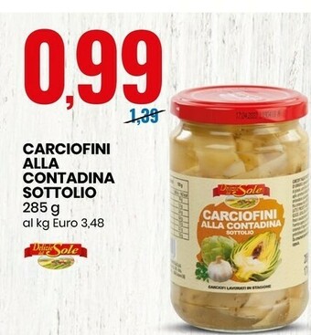 Eurospin Delizie del sole - carciofini alla contadina 285 g(ml) offerta