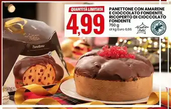 Eurospin Le nostre stelle panettone con amarene e cioccolato fondente 750 g offerta