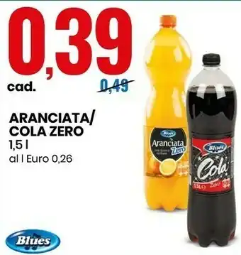 Eurospin Blues - aranciata zero con arance di sicilia 1500 g(ml) offerta