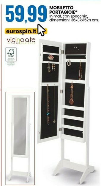 Eurospin Mobiletto portagioie offerta