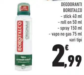 Conad Superstore Deodoranti BOROTALCO offerta