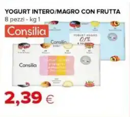 Tigre Consilia yogurt intero/magro con frutta offerta