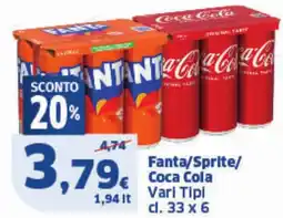 Sigma Fanta/Sprite/ Coca Cola Vari Tipi offerta