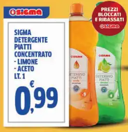 Sigma Sigma detergente piatti concentrato -aceto offerta