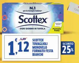 Sigma Scottex tovaglioli monovelo formato festa bianchi offerta