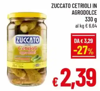 A&O Zuccato cetrioli in bio agrodolce offerta