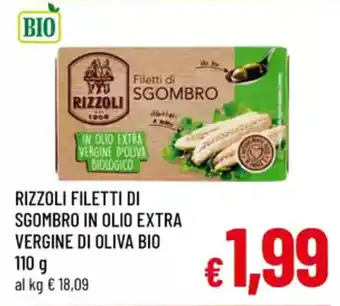 A&O Rizzoli filetti di sgombro in olio extra vergine di oliva bio offerta