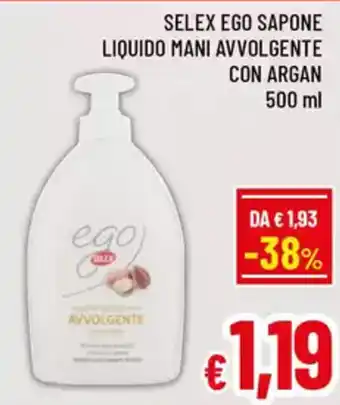 A&O Selex ego sapone liquido mani avvolgente con argan offerta