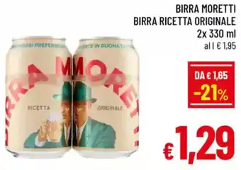 A&O Birra moretti birra ricetta originale offerta